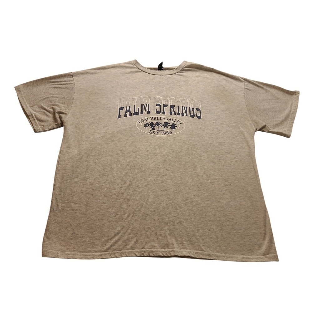 SHEIN Palm Springs Coachella Valley Women's Graphic Tee Gray Oversized T-Shirt L